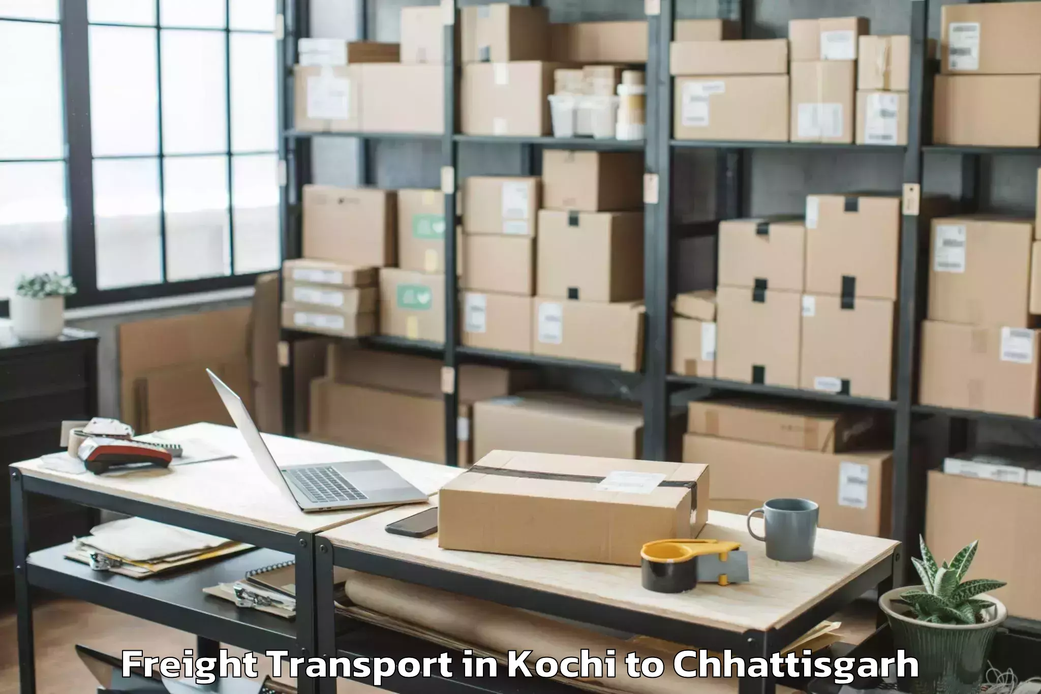 Top Kochi to Kharsia Freight Transport Available